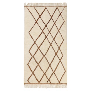 Roomology摩洛哥进口羊毛地毯BeniMrirt系列手捻羊毛毯简约诧寂风