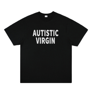 AUTISTIC VIRGIN 美式标语slogan印花短袖个性小众设计辣妹T恤潮