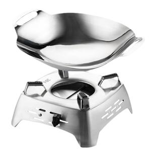 onlycook家用不锈钢小火锅固体酒精炉专用双耳干锅锅仔锅具汤锅