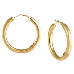 【刘亦菲同款】RC Retro Chic意大利复古首饰  银丝金丝耳圈大号