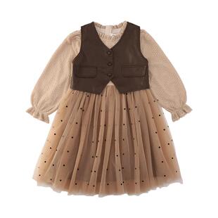 女童连衣裙2026春装新款儿童网红洋气时髦公主裙春秋款小女孩裙子