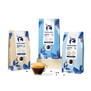 拍2件瑞幸手冲意式咖啡豆500g囤货袋装