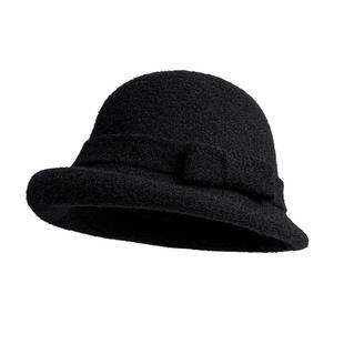 秋冬天法式礼帽女士2025新款赫本风大头围保暖盆帽高级感渔夫帽子