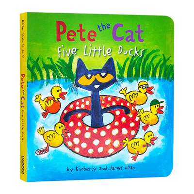 英文原版绘本 Pete the Cat Five Little Ducks 皮特猫童谣纸板书 五只小鸭子 英文版 进口英语原版书籍