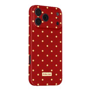 【好运来】新年红复古红波点适用iPhone17/16promax手机壳华为P70苹果13红米k60vivoX100软opporeno12畅享70