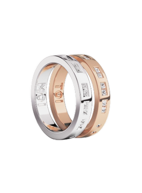 APM摩斯密码戒指玫瑰金情侣款