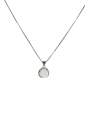 白玉髓高级感锁骨链简约颈链配饰