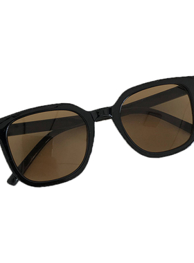 SUPERWZM复古百搭黑框茶色墨镜男潮人出街防紫外线橙色太阳眼镜女