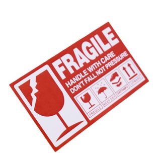 易碎贴标签贴纸小心物品轻放易损勿压稀碎防警示快递易碎品贴标