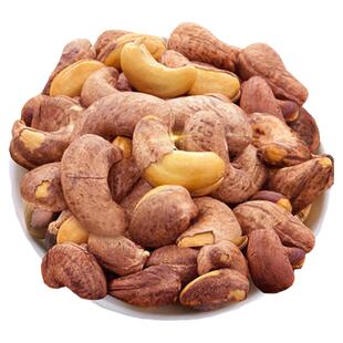 越南带皮大腰果仁紫衣腰果500g炭烤盐焗腰果5斤2025年新货干坚果