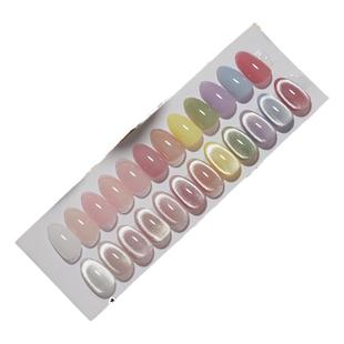 perfect color小灯泡晶石猫眼光疗指甲油胶冰透奶冻素颜组合套装