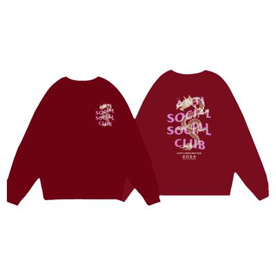 龙年本命年圆领卫衣加绒情侣上衣