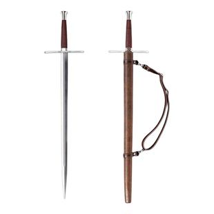 骑士剑 简装版 手半剑 欧剑 锰钢西洋剑长款 未开刃