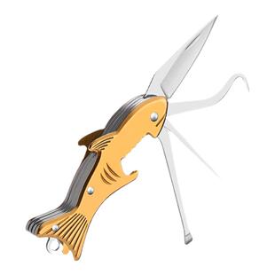 创意折叠水果刀家用迷你随身便携开瓶器多功能耳勺卡槽针牙签小刀