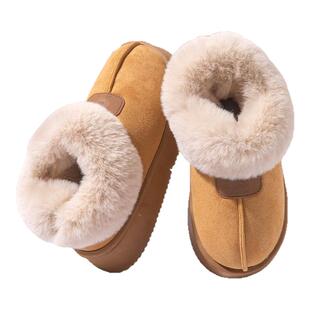 雪地靴女款冬季2025新款外穿时尚舒适高帮圆头毛领加绒加厚棉鞋女