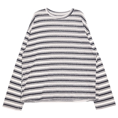 莱赛尔宽松垂感条纹控