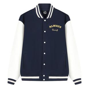 361男装运动夹克2025秋季新针织绒里宽松保暖外套情侣舒适上衣