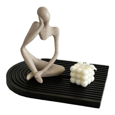 实木拍照道具ins香薰托盘