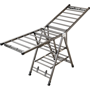 折叠晾衣架室外家用落地式阳台晒衣架婴儿凉晒挂内衣杆晒被子神器