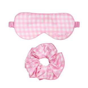 MANITO/曼尼陀 Blooming闺蜜礼盒格子印花桑蚕丝眼罩发圈生日礼物