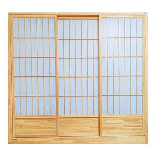 日式格子门定制原木风推拉门和室门榻榻米移门隔断门雪见窗樟子门