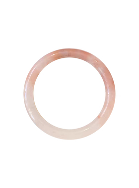 Bluehour桃花酿手镯天然玉镯女年轻款真玉粉色金丝玉手镯佘太翠