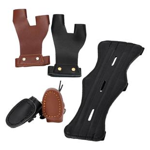 传统弓护手扳指箭馆竞技反曲传统牛皮护手弓箭比赛皮质护臂