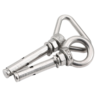 304不锈钢吊环膨胀螺丝挂钩带钩万用热水器膨胀螺栓拉爆M6M8M10mm