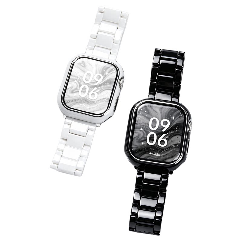 匠戴适用iWatch凉感三珠陶瓷表带