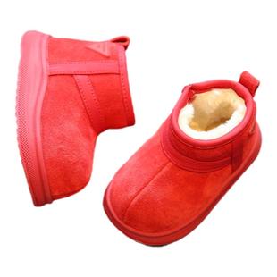 男宝靴子雪地靴软底婴儿学步鞋女宝宝软底鞋子小童鞋女童冬季棉鞋