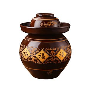 四川泡菜坛子家用土陶老坛子酸菜缸密封瓦罐专用腌菜坛陶瓷咸菜罐