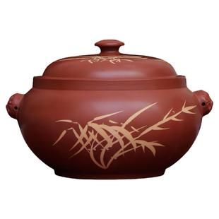 云南建水紫陶汽锅气锅鸡紫陶蒸锅煲汤锅家用砂锅/ 送蒸片不送底锅