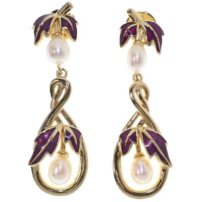 喻棠复古耳坠纯银珍珠淡水