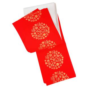 百米长卷对联纸专用空白手写春联纸铜板纸2026年豪华高档防晒防水不褪色大门对子结婚乔迁无折痕七九言对联纸