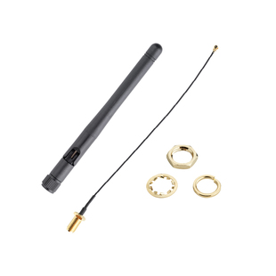 2.4G外置棒状wifi天线2dbi增益+SMA转Ipex接头连接线延长线安信可