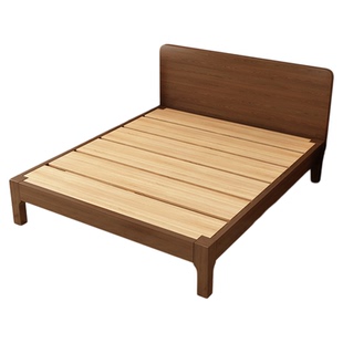 全实木床架框架北美红橡木实木床2025新款榫卯结构家用简约实木床