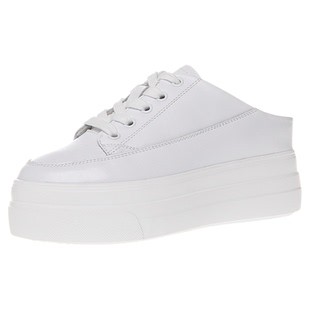 超轻软底包头半拖鞋女内增高8cm不累脚春季一脚蹬懒人厚底小白鞋