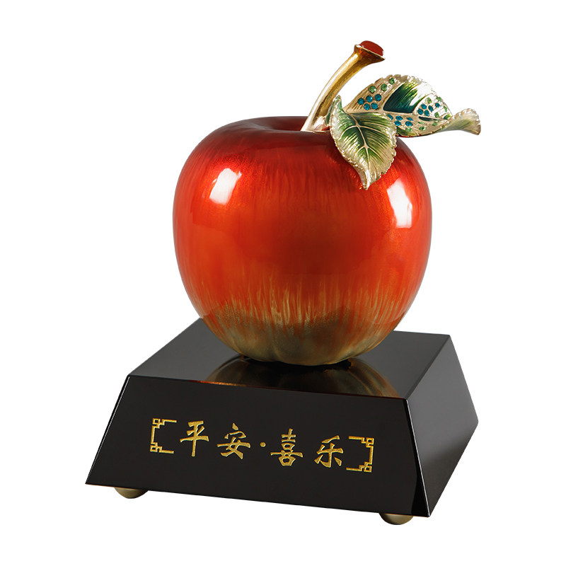 品瓷匠客厅珐琅彩苹果摆件
