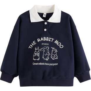 女童加绒卫衣2026秋冬新款童装女孩冬季超好看衣服儿童polo衫上衣