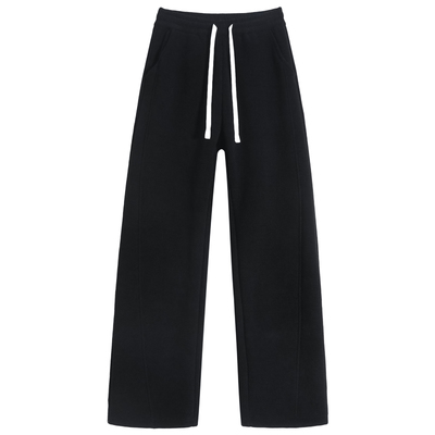 保暖加厚仿羊羔绒阔腿加绒裤子