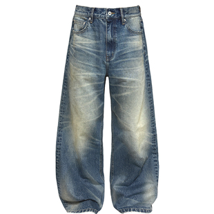 JCAESAR WASHED DENIMS 擦脏猫须水洗牛仔裤 13.5OZ 直筒微弯刀