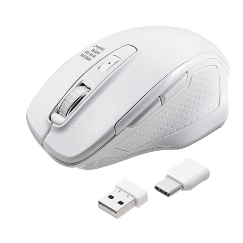日本山业SANWA无线鼠标手机平板滑鼠轻音蓝光工学USB/TYPEC中小手
