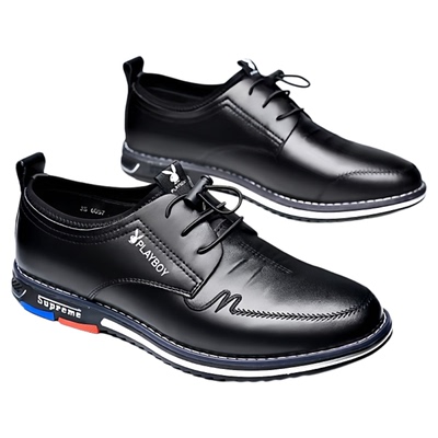 商务男鞋花花公子男士真皮休闲鞋