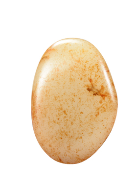 雪玉轩天然玉石摆件新疆和田玉籽料黄沁洒金皮无修原石独籽手把件