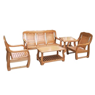 新中式实木客厅组合木质沙发全实木红木椅三人位五件套成人经济型