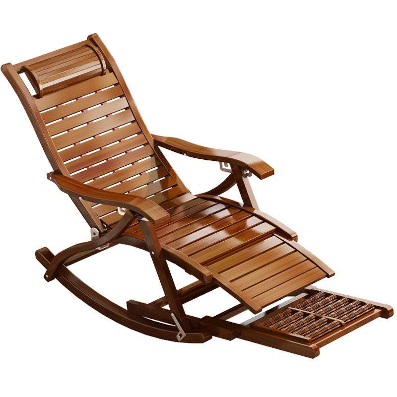 躺椅折叠大人竹摇摇椅家用舒适午休凉椅懒人老人阳台休闲两用椅子