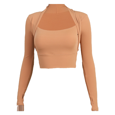 瑜伽服长袖女透气紧身