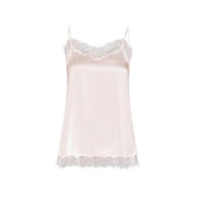 MANITO/曼尼陀Latica桑蚕丝吊带上衣 蕾丝边性感睡衣家居服内搭