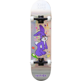 沸点Justice幸运动物系列男女生青少年成人初学者专业滑板双翘板