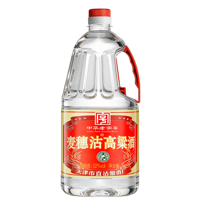 52度天津麦穗沽高粱酒2L*1桶/2桶/6桶浓香型国产白酒中华老号口粮